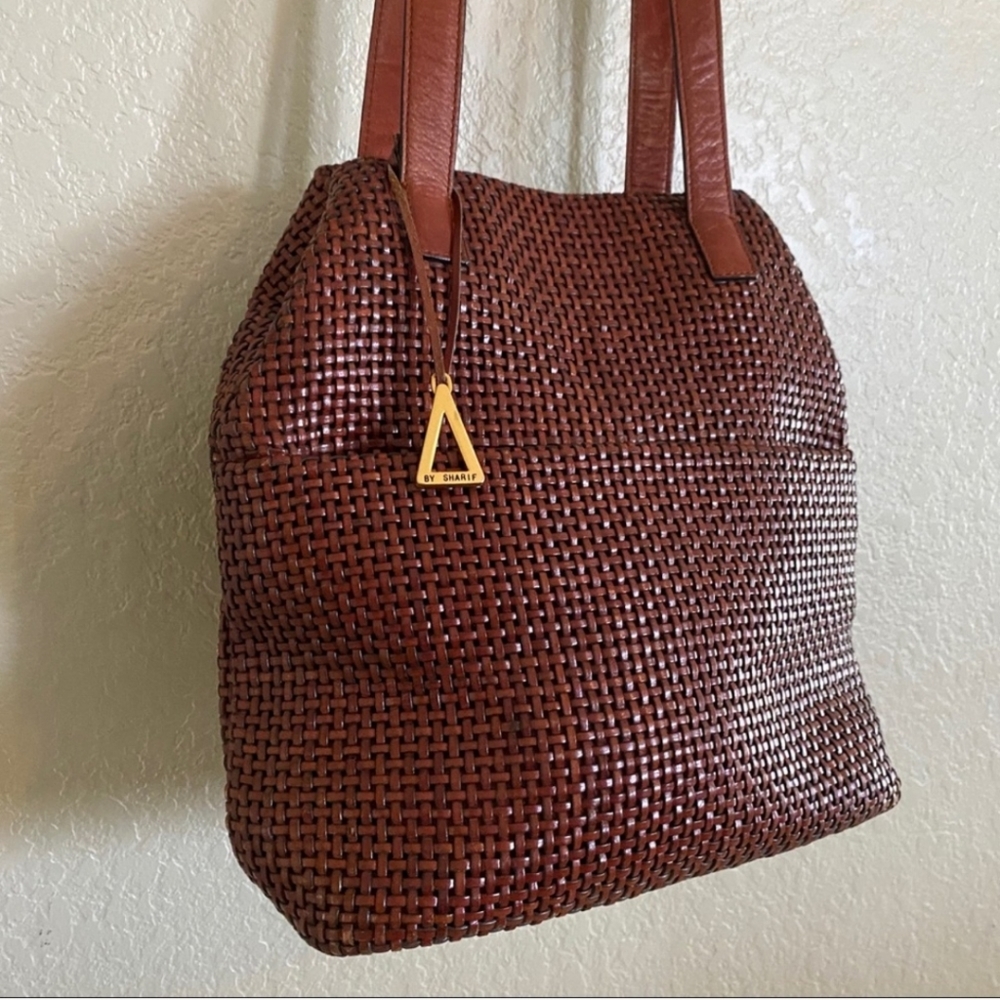 Sharif Americana Leather Braided Bag
